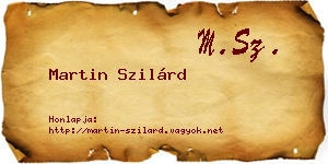 Martin Szilárd névjegykártya