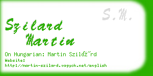 szilard martin business card